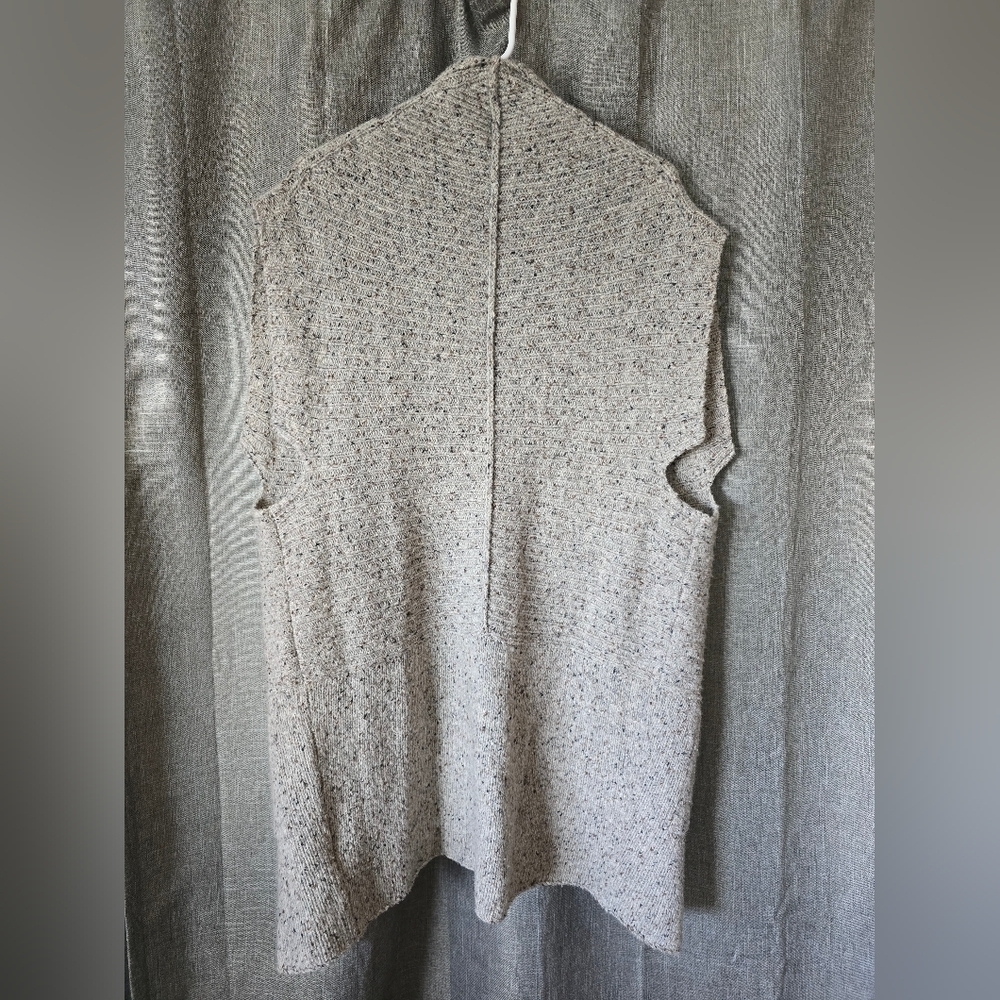 Brochu Walker Noah Wrap Open Cardigan Vest Cashmere Earthen Tweed Gray Small - Picture 3 of 6